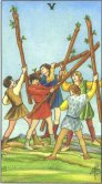 Tarot Meanings - Five of Wands
